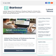 Latest News From Barbour Product Search: Unlock the Power of Ordnance Survey NGD: Plus Free Event Ticket | Multi-Storey Showroom